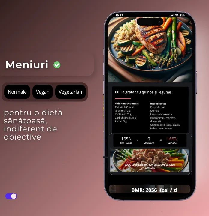 Nutriție: 72 de opțiuni în 3 categorii